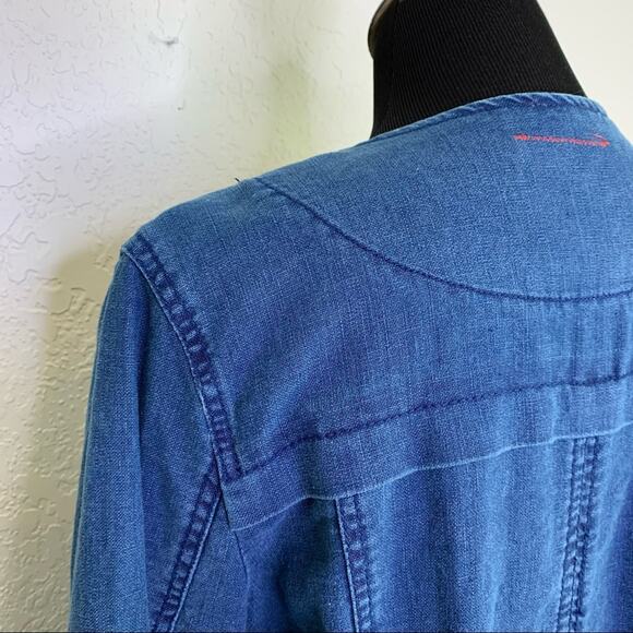 Anthropologie Hei Hei High Plains denim open front drawstring jacket size Small - Picture 7 of 14